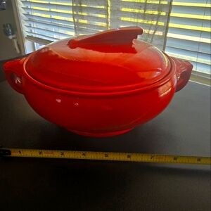 Vintage Hall Red Sundial Dish